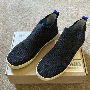 Rothy’s Chelsea: Metallic Blue Lattice Stitch